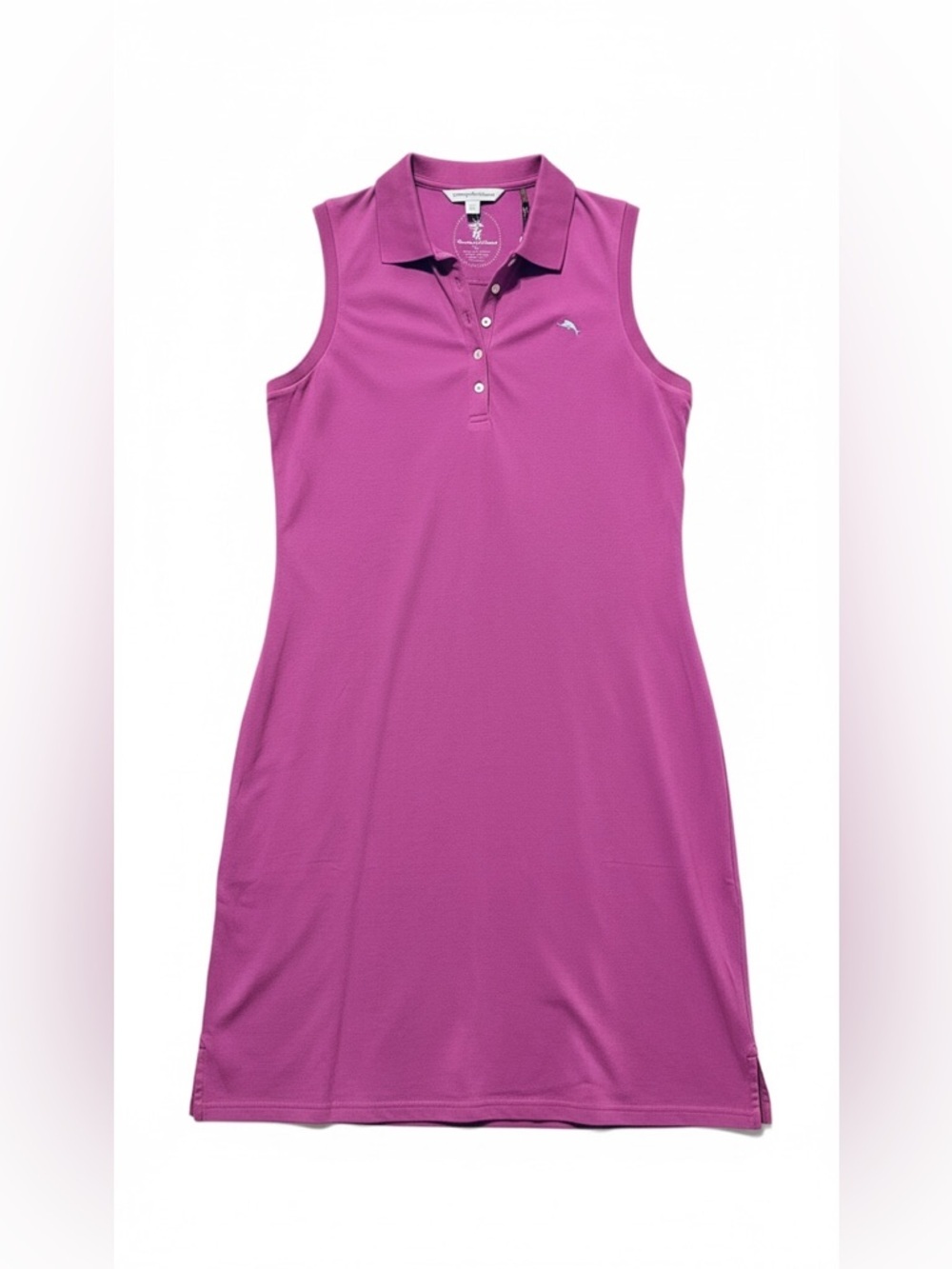 Tommy Bahama Sleeveless Polo Dress Pink Purple Stretch Golf Casual NWT Large